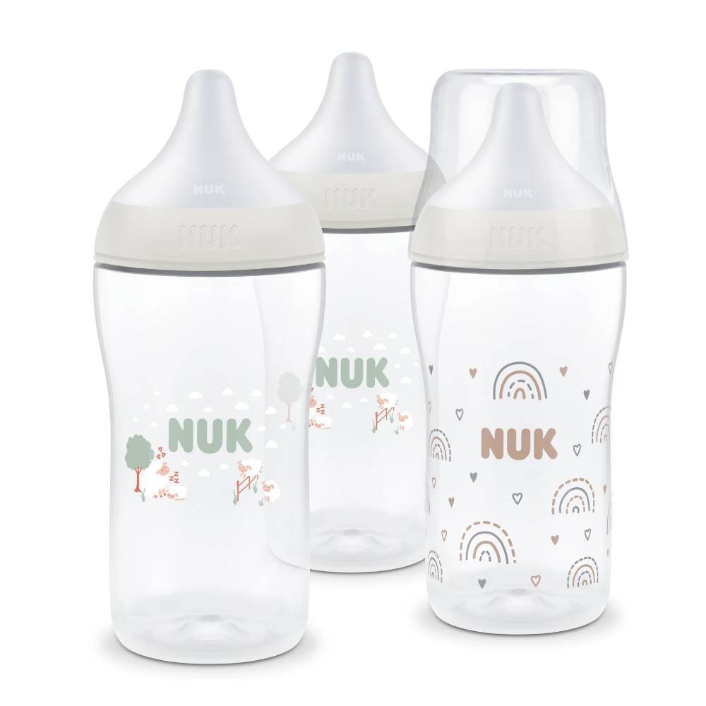 Perfect Match PP Bottle Multi 3pk - White Sheep/Rainbows