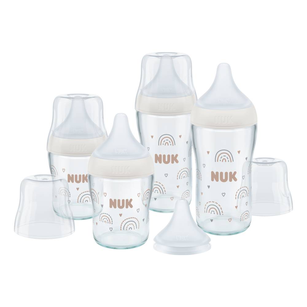 Perfect Match Glass Bottle Set 4pk - White
