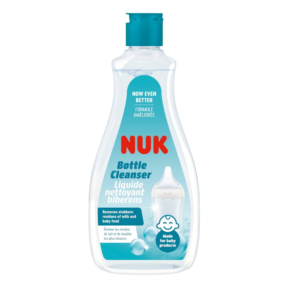 NUK bottle cleanser bottle on a white background