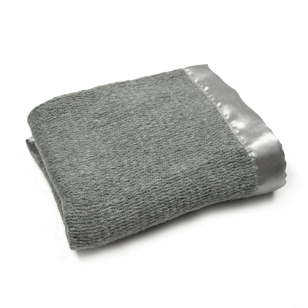 Merino Thermacell Blanket - Satin Edge - Pewter