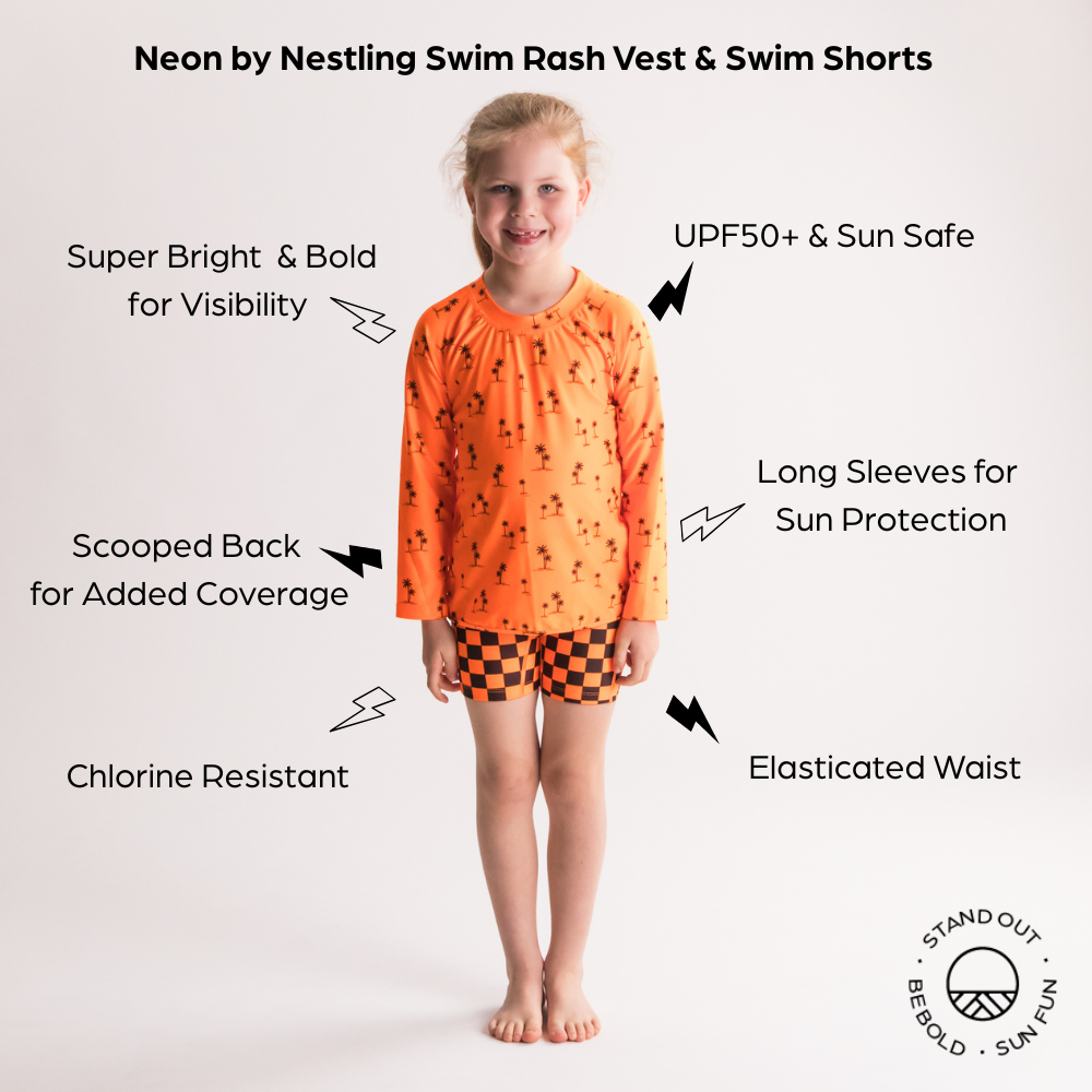 Neon Swim Rash Vest - Neon Yellow