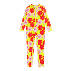 AquaLuxe Full Swimsuit - Hibiscus