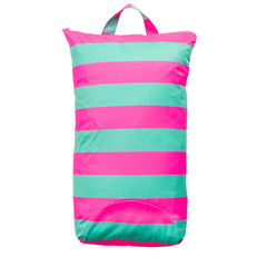 Large Swim Wet Bag - Pink Teal Stripe