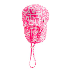 Neon Swim Legionnaire Sun Hat - Neon Pink Retro Surf