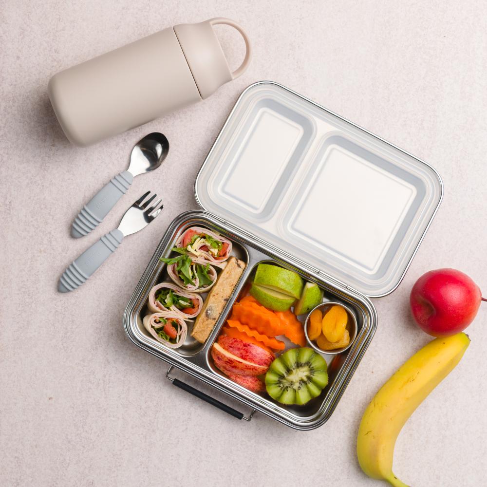 Stainless Steel Lunchbox Dipper Set - Dusty Pink
