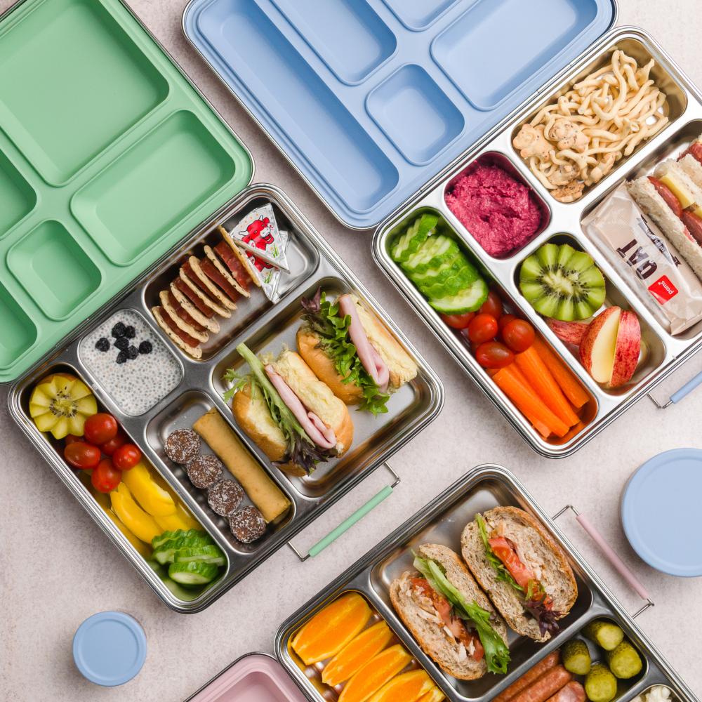Stainless Steel Lunchbox Dipper Set - Dusty Blue