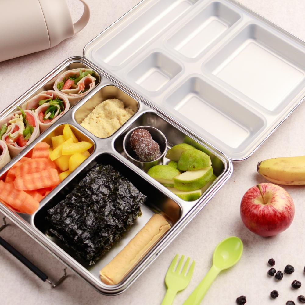 Stainless Steel Lunchbox Dipper Set - Dusty Blue