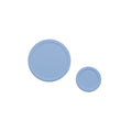 Silicone Dipper Lids in blue on a white background