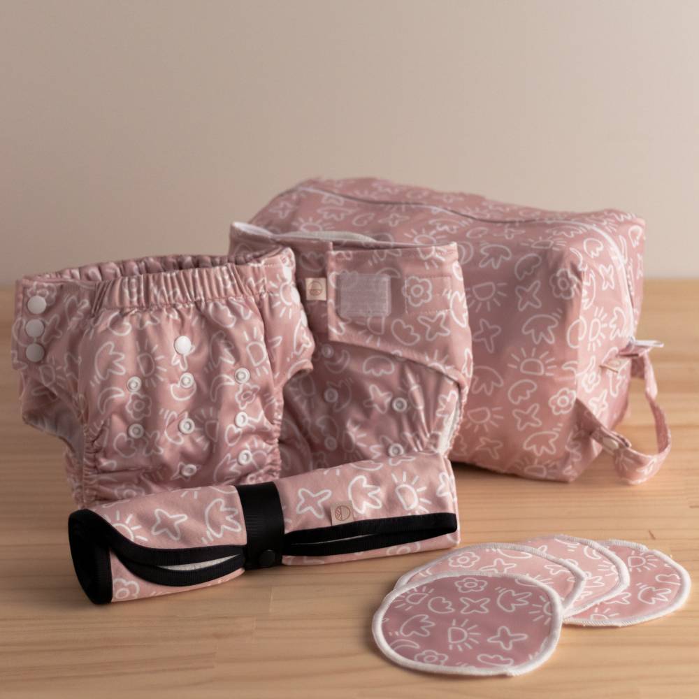Straight Up Reusable Nappy Pants - Pink Pop Art