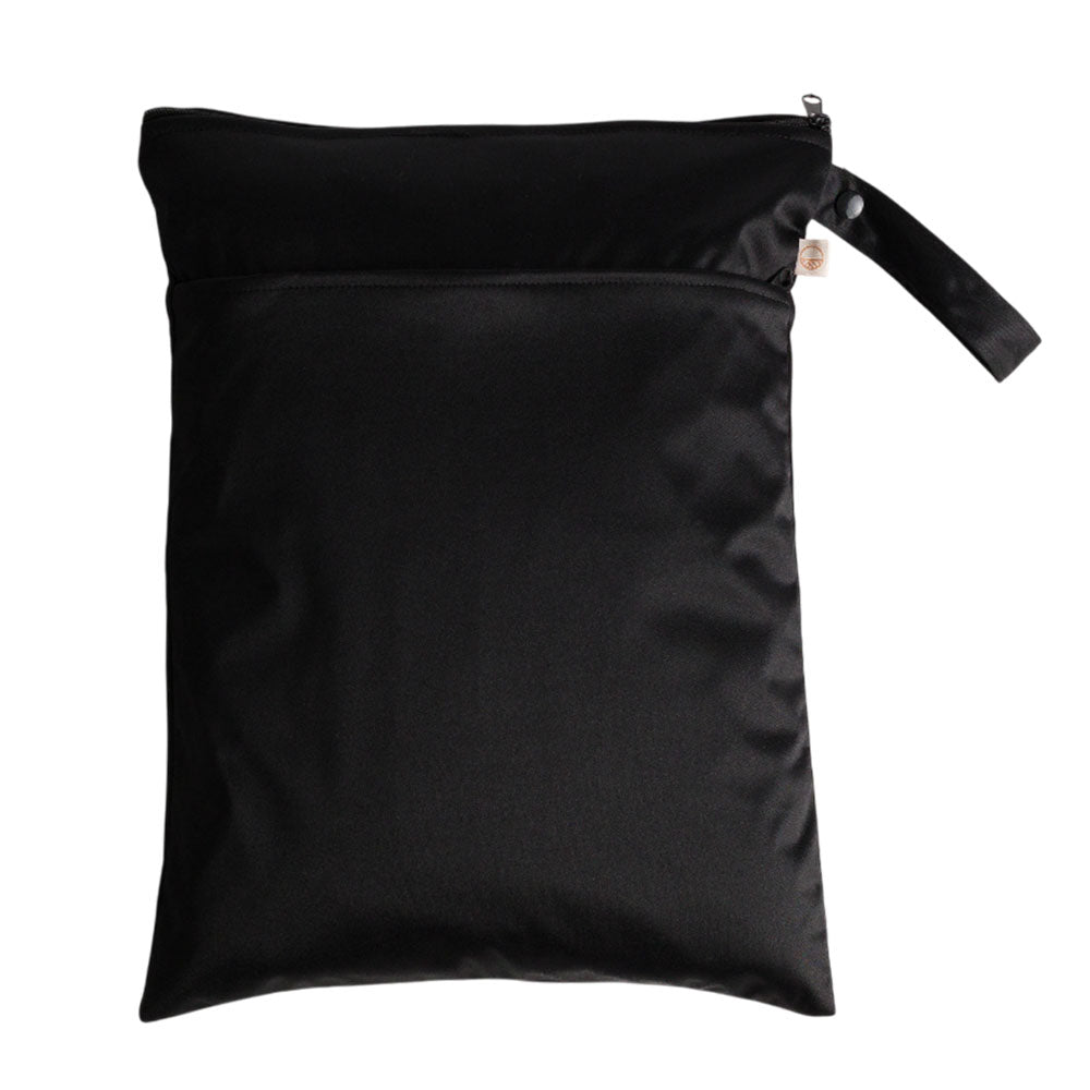 Black wet bag on a white background