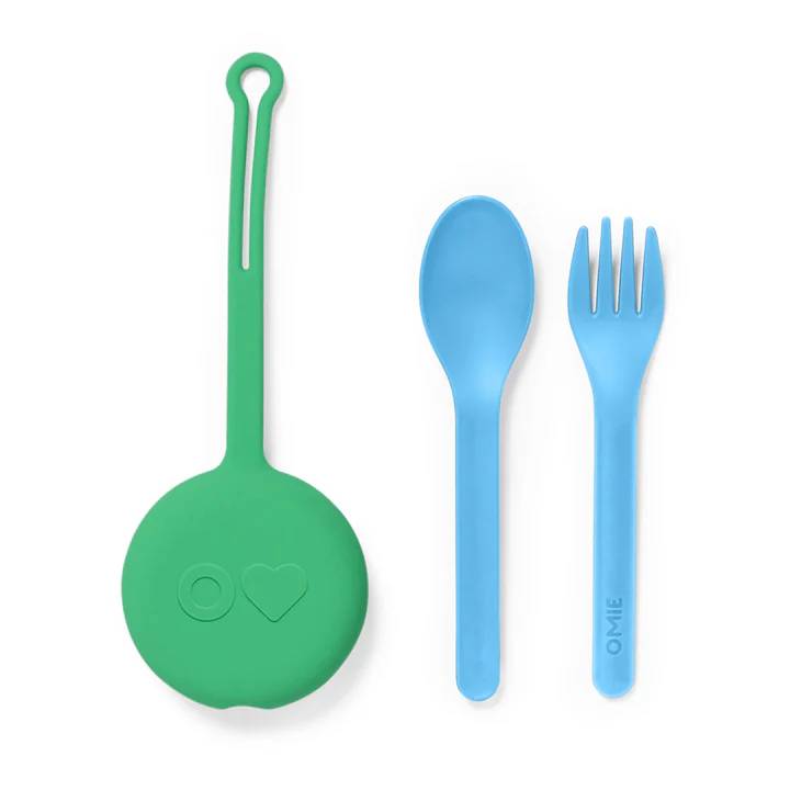 OmiePod Fork & Spoon Set - Mint Green