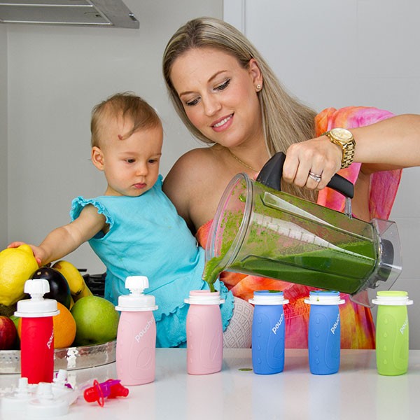 Reusable Silicone Food Pouch - Strawberry Smash
