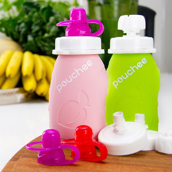 Reusable Silicone Food Pouch - Blueberry Bubble