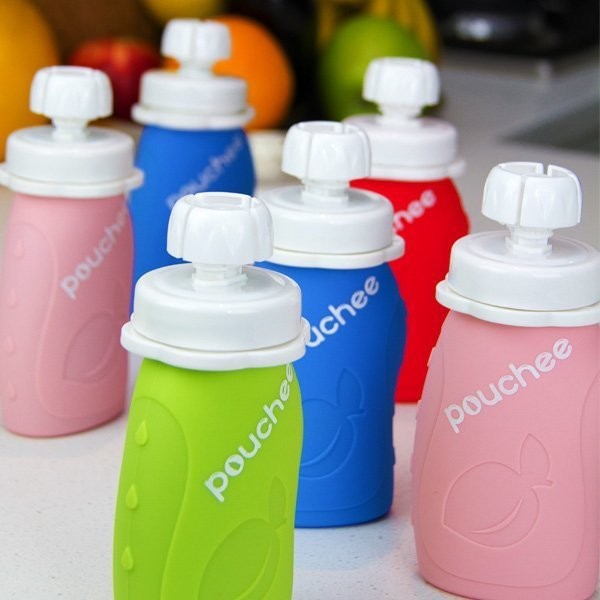 Reusable Silicone Food Pouch - Candy Floss Pink