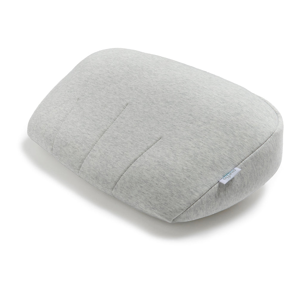 Gray lumber support pillow on a white background