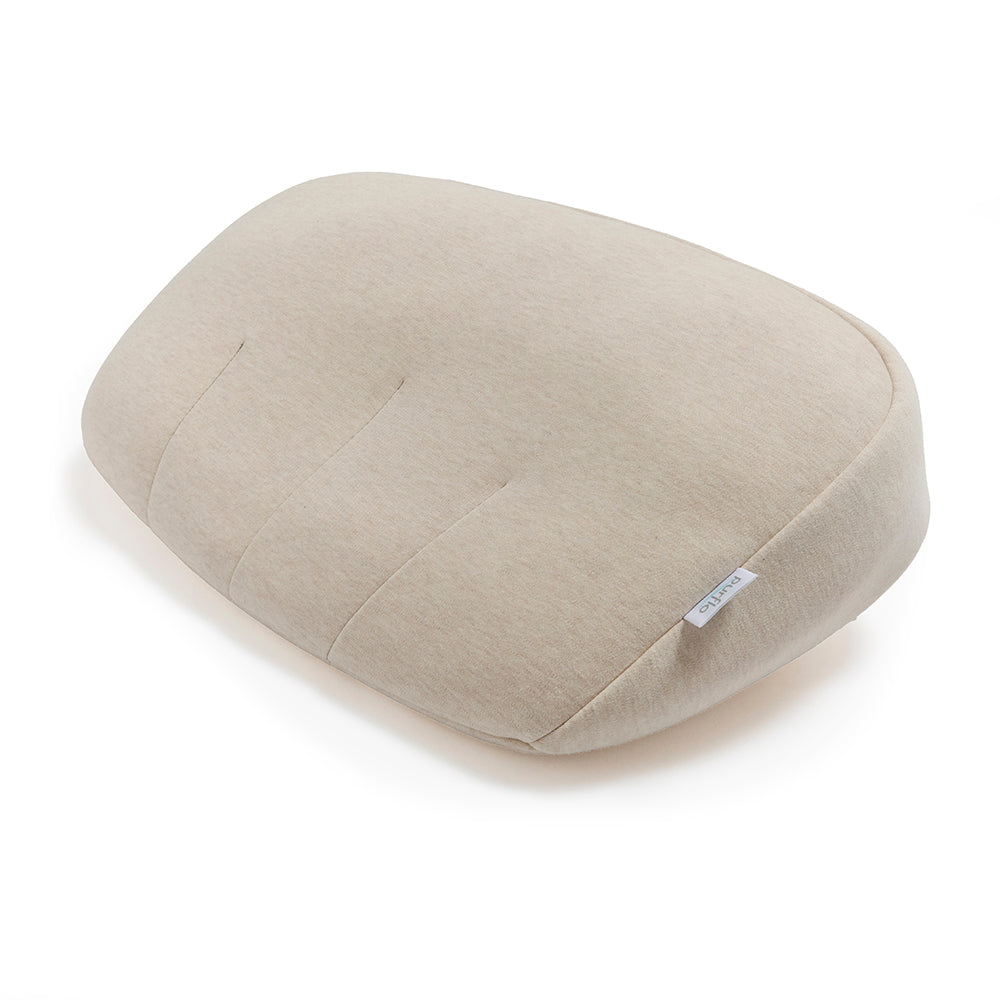 Beigepregnancy lumber support pillow on a white background