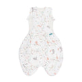 quilted baby swaddle with animal pattern on a white background