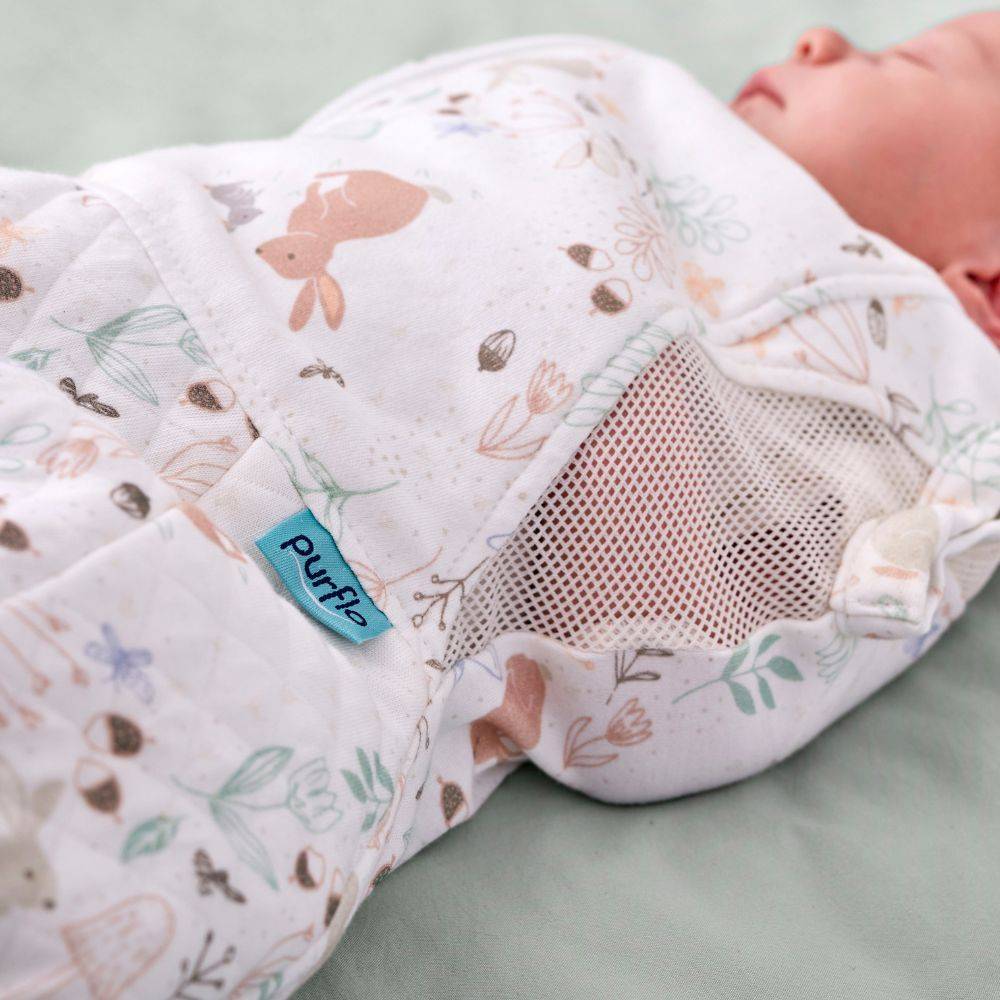 2.5 tog Swaddle to Sleep Bag - All Seasons - Storybook Nutmeg