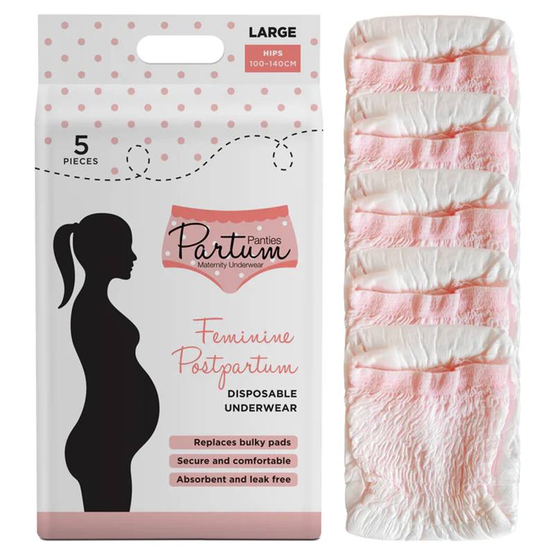 Partum Panties postpartum underwear against white background.