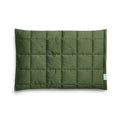 Quilted Pillowcase in Hunter Stripe Green on a white background
