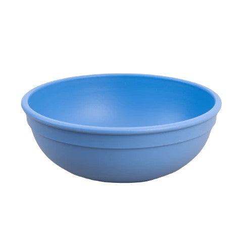 A Large Re-Play Bowl - Denim - on a white background