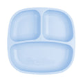 A Re-Play Divided Plate - Ice Blue on a white background