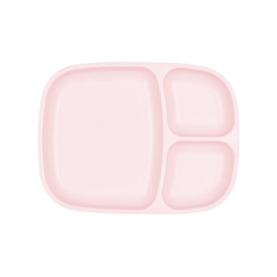 A Re-Play Divided Tray - Ice Pink on a white background