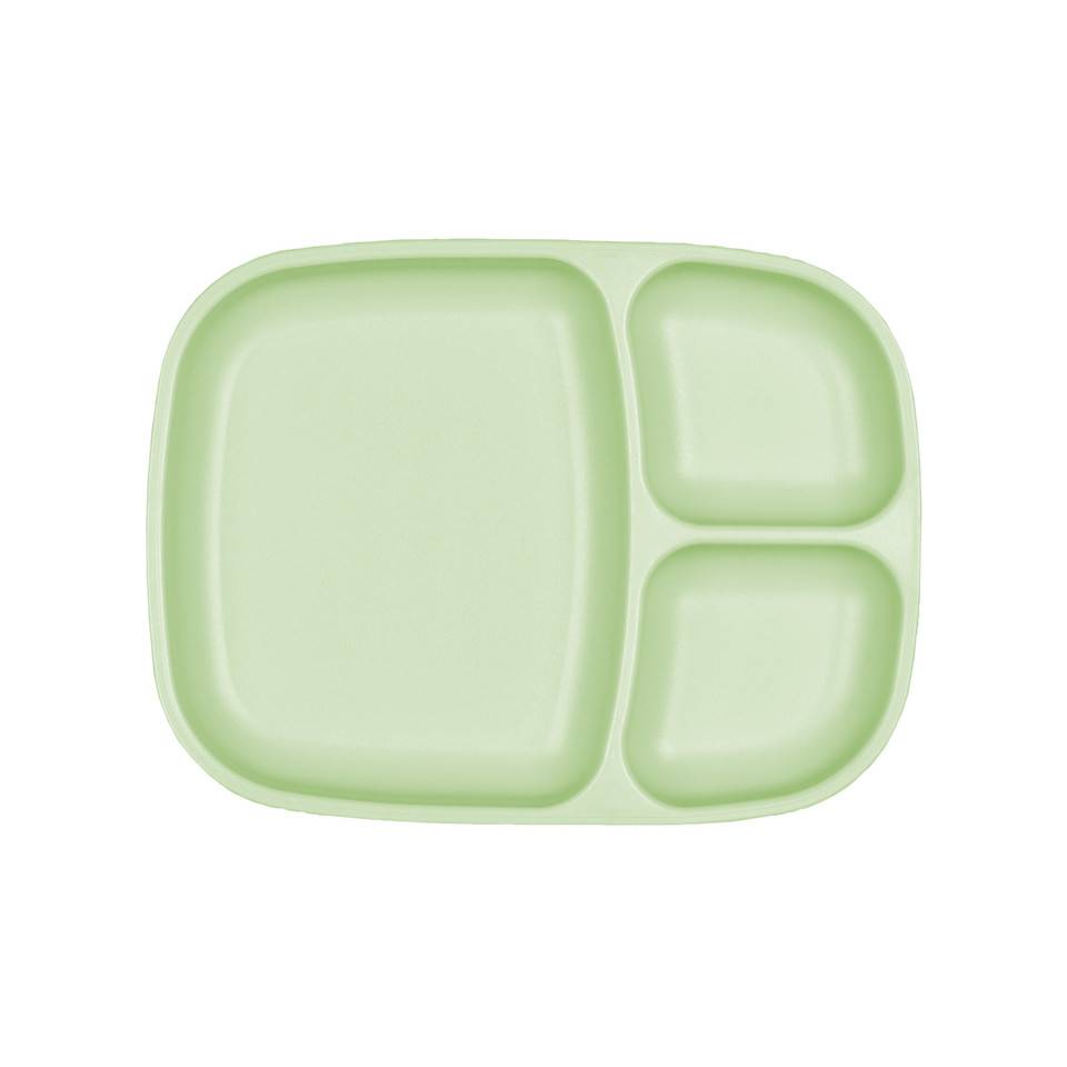 A Re-Play Divided Tray - Leaf on a white background