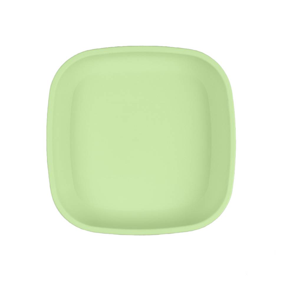 A Large Re-Play Flat Plate - Leaf on a white background