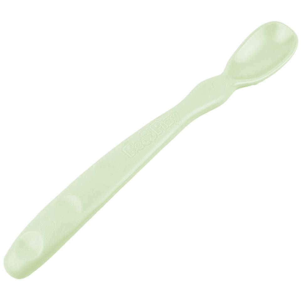 A Re-Play Infant Spoon - Leaf on a white background