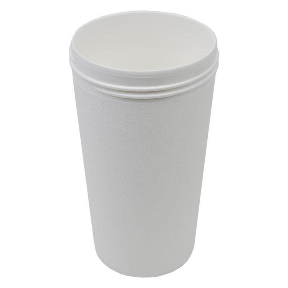 A White Re-Play No Spill & Straw Cup - Base Only - White on a white background