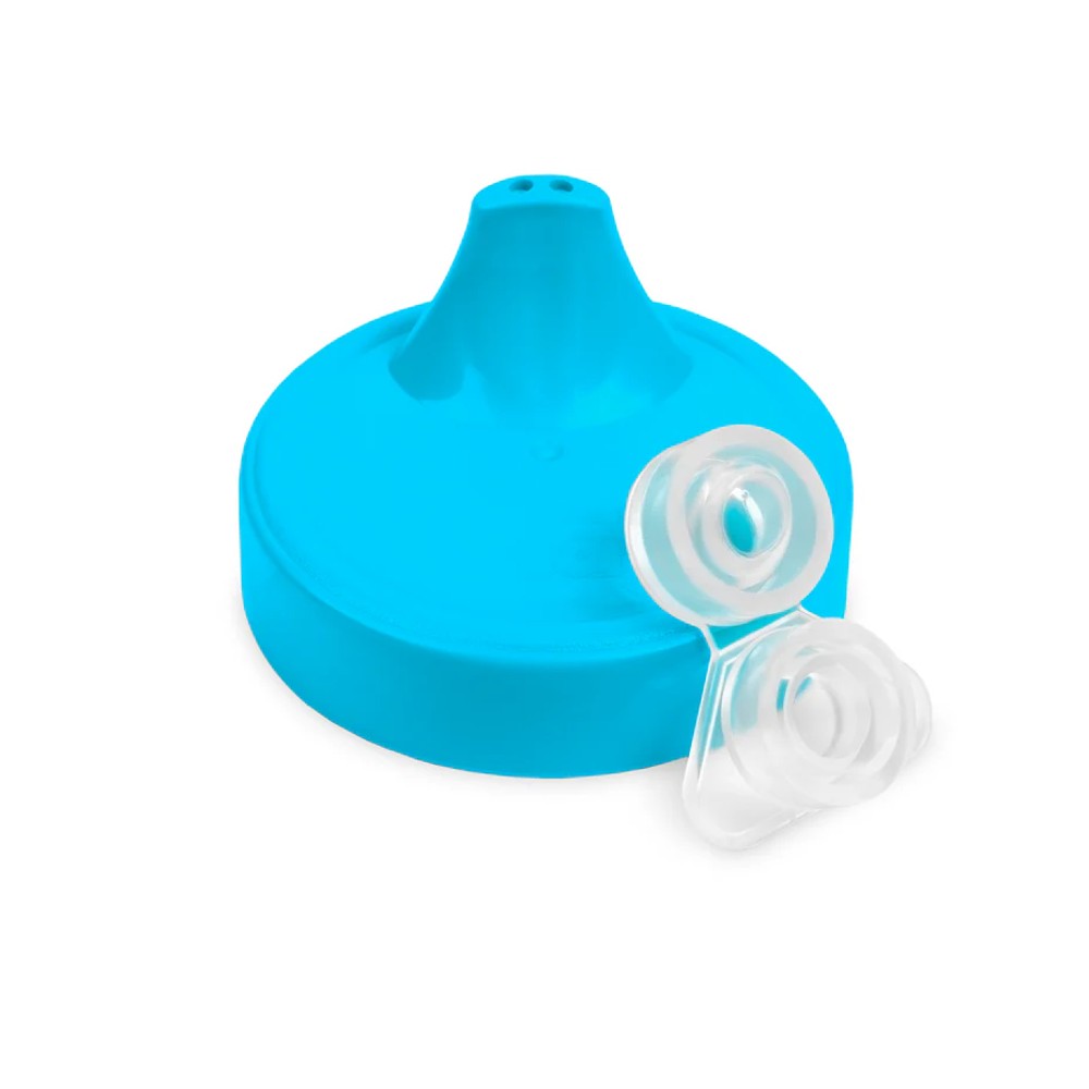 A Sky Blue Re-Play No-Spill Cup Lid Only - Sky Blue on a white background