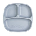 A Re-Play Divided Plate - Grey on a white background