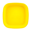 A Large Re-Play Flat Plate - Yellow on a white background