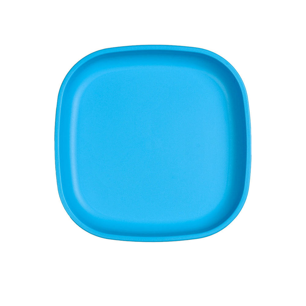A Small Re-Play Flat Plate - Sky Blue on a white background
