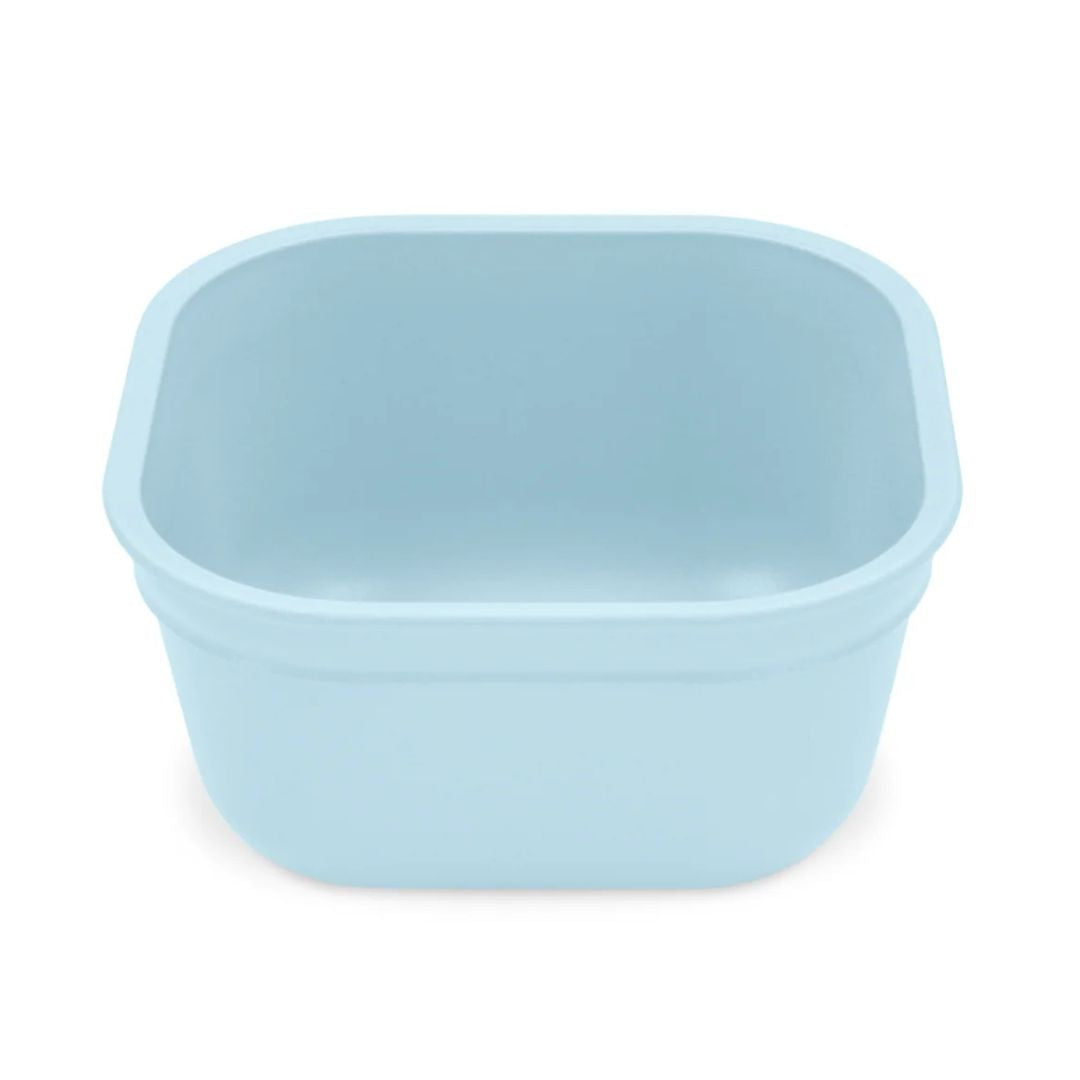 A Ice Blue Re-Play Square Bowl - Ice Blue on a white background