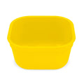 A Yellow Re-Play Square Bowl - Yellow on a white background