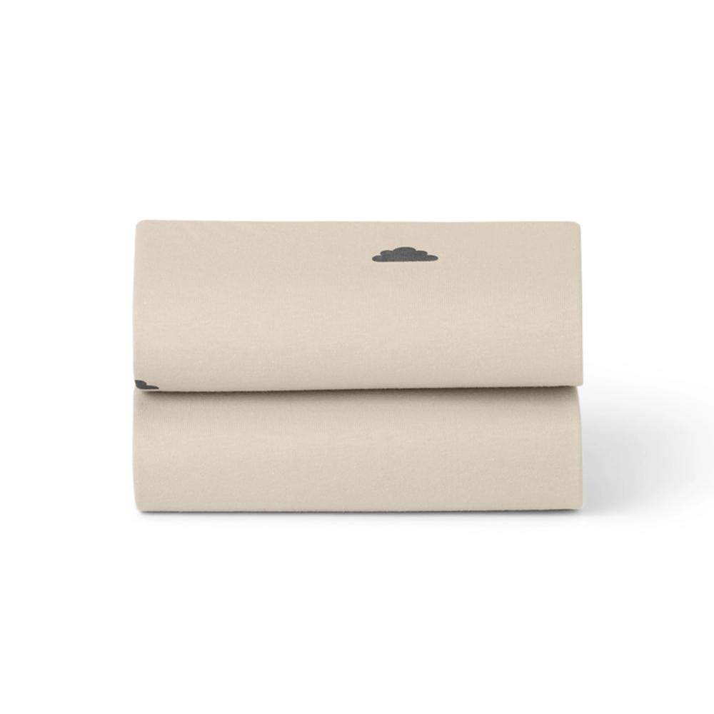SnuzPod5 Fitted Sheets 2pk - Cloud/Sand