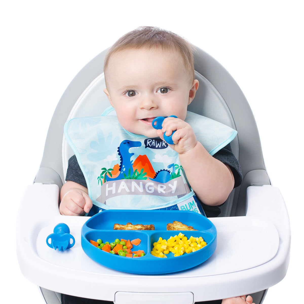Silicone Grip Dish - Dark Blue