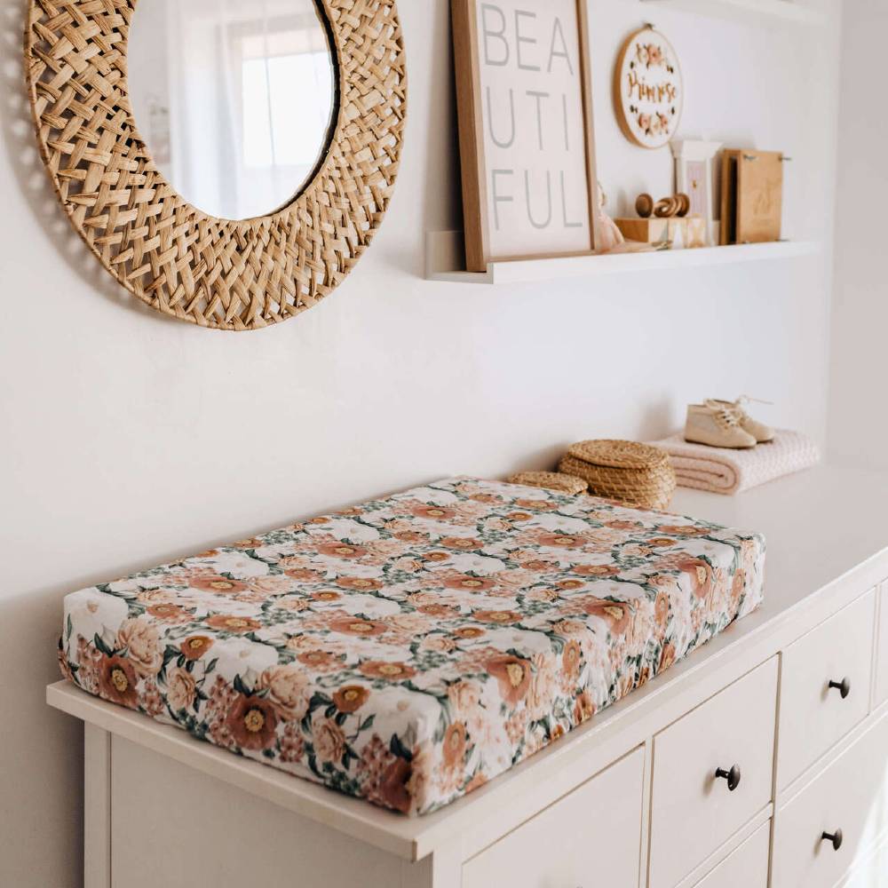 Bassinet Sheet / Change Pad Cover - Florence