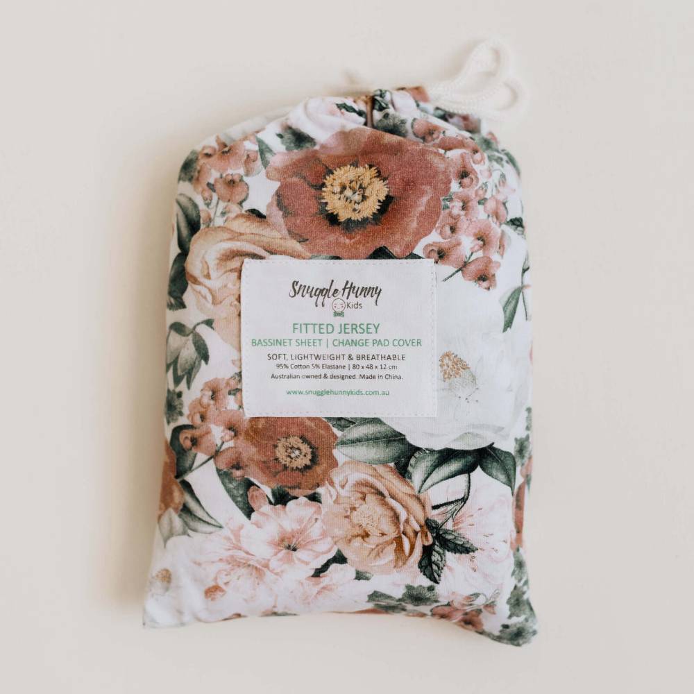 Bassinet Sheet / Change Pad Cover - Florence