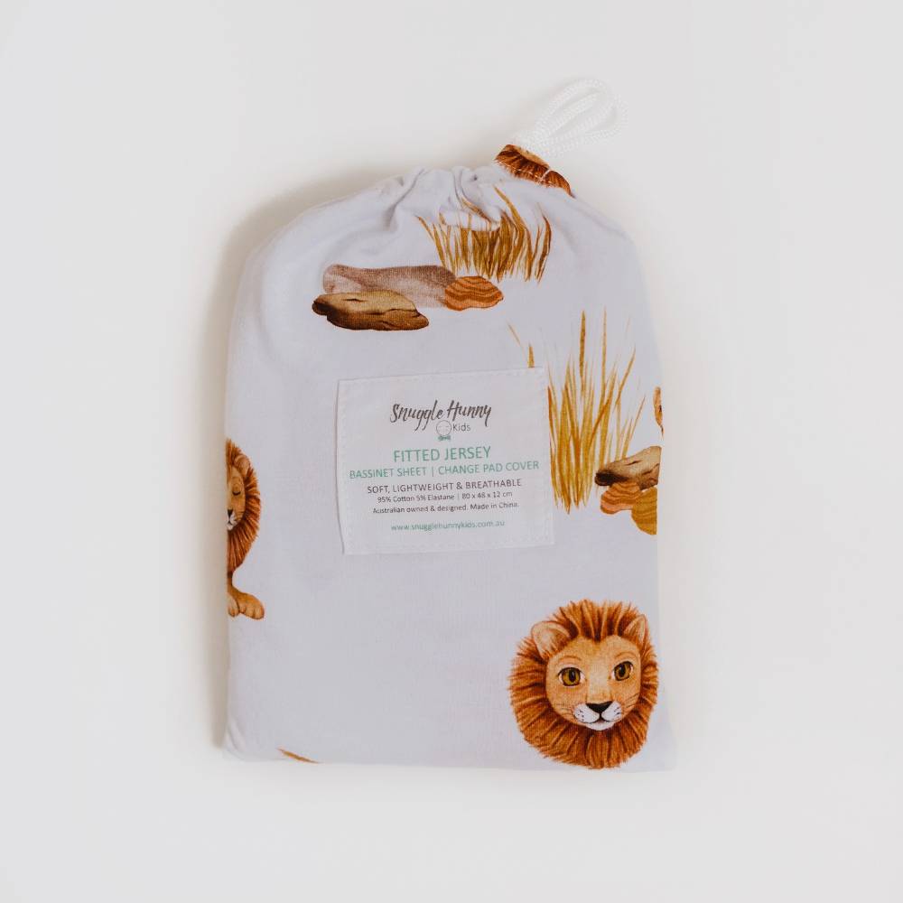 Bassinet Sheet / Change Pad Cover - Lion