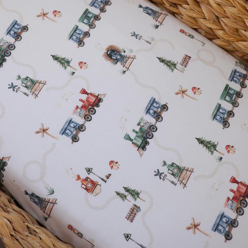 Bassinet Sheet / Change Pad Cover - Trains
