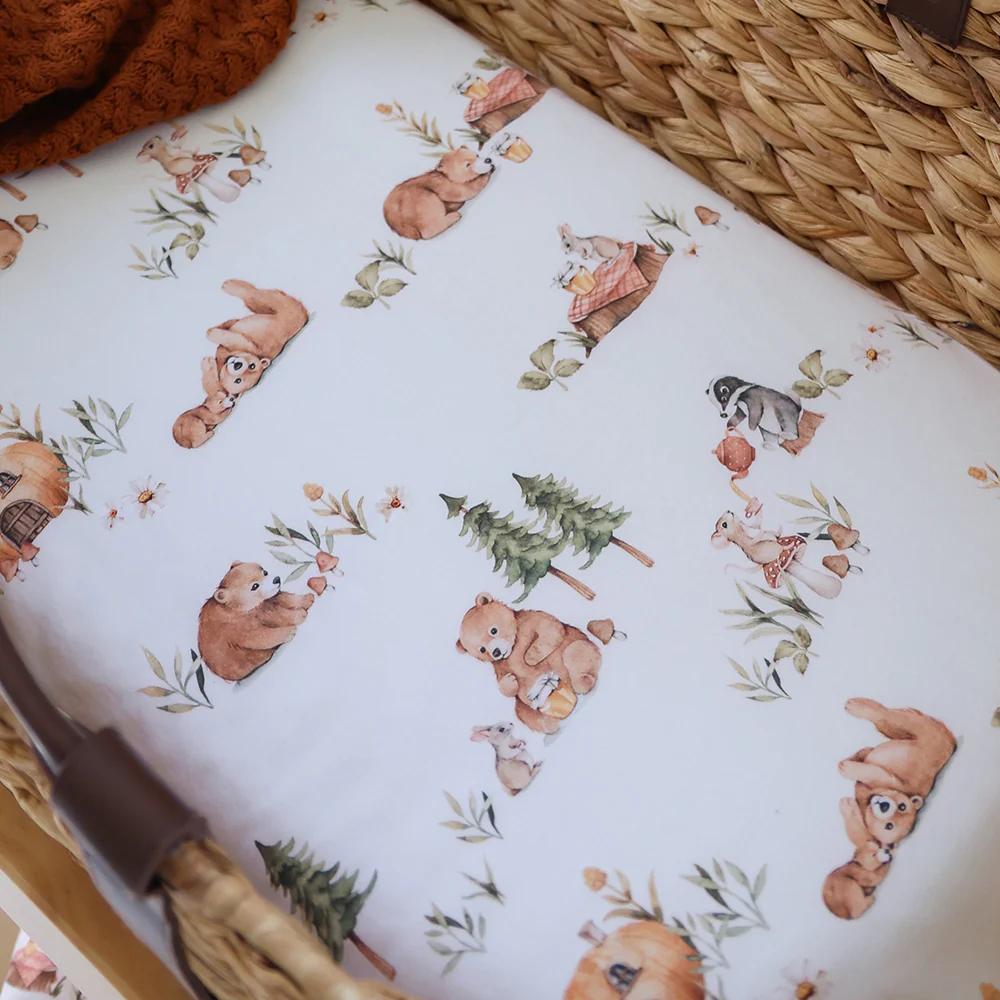 Bassinet Sheet / Change Pad Cover - Bears