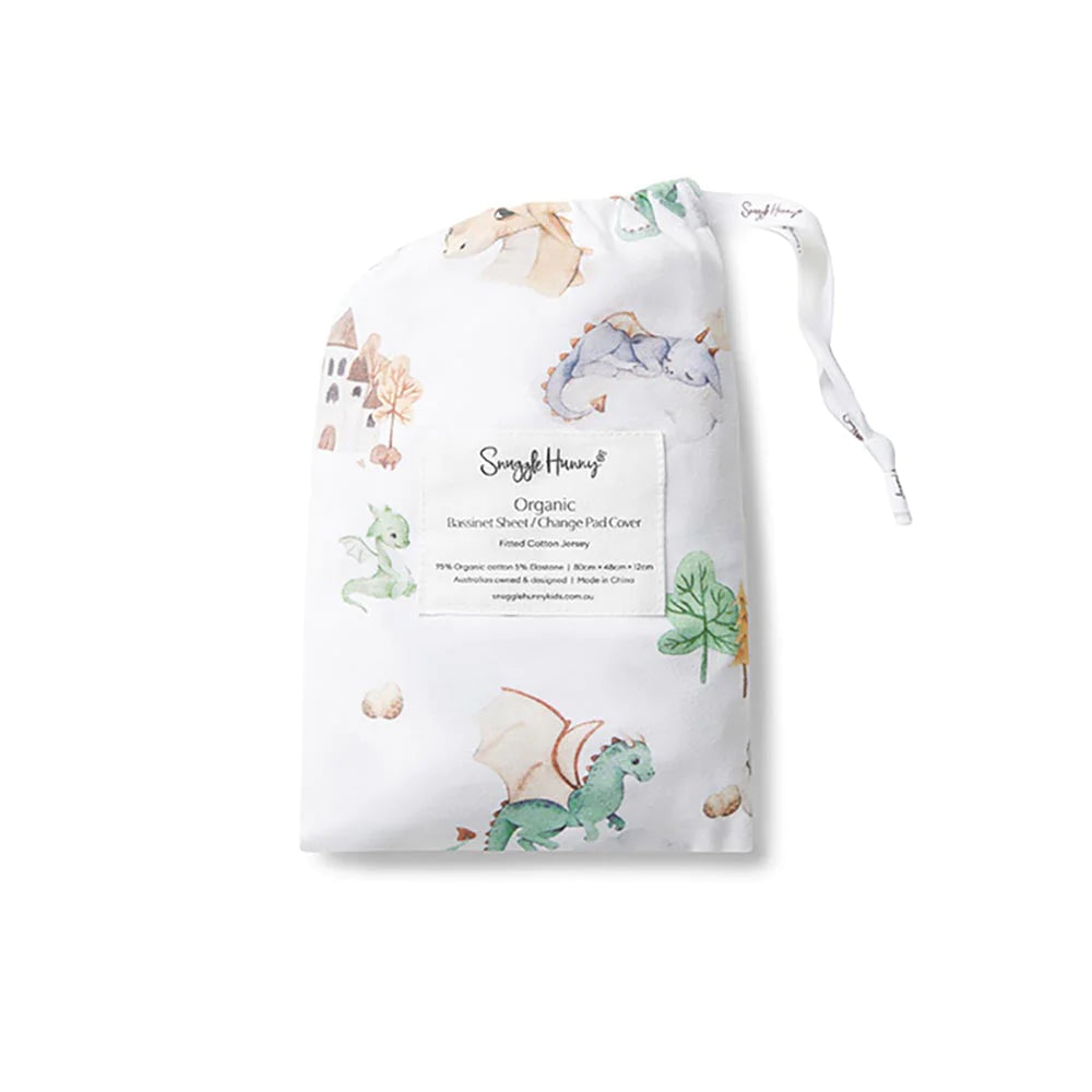 Bassinet Sheet / Change Pad Cover - Dragon