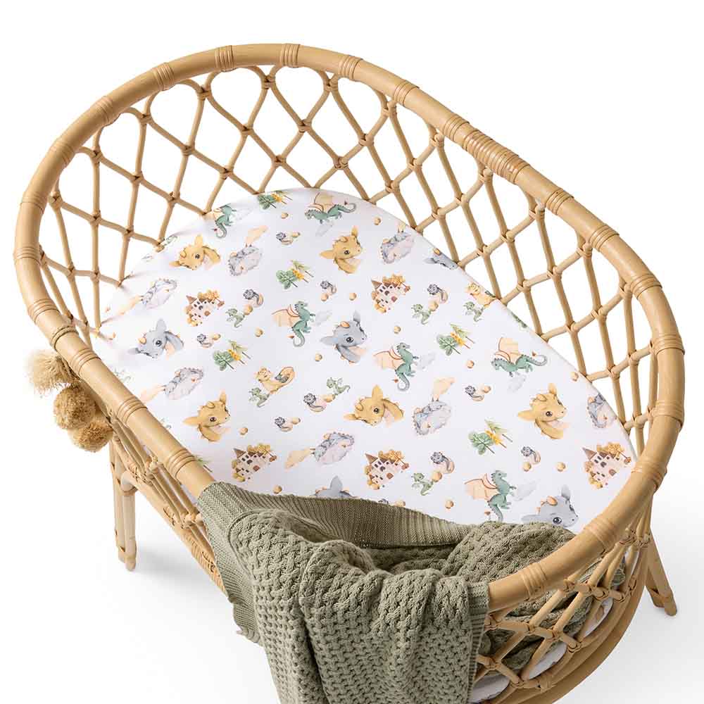 Bassinet Sheet / Change Pad Cover - Dragon