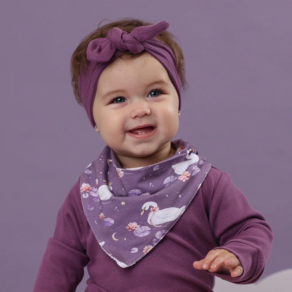 Kids Dribble Bib - Midnight Swan