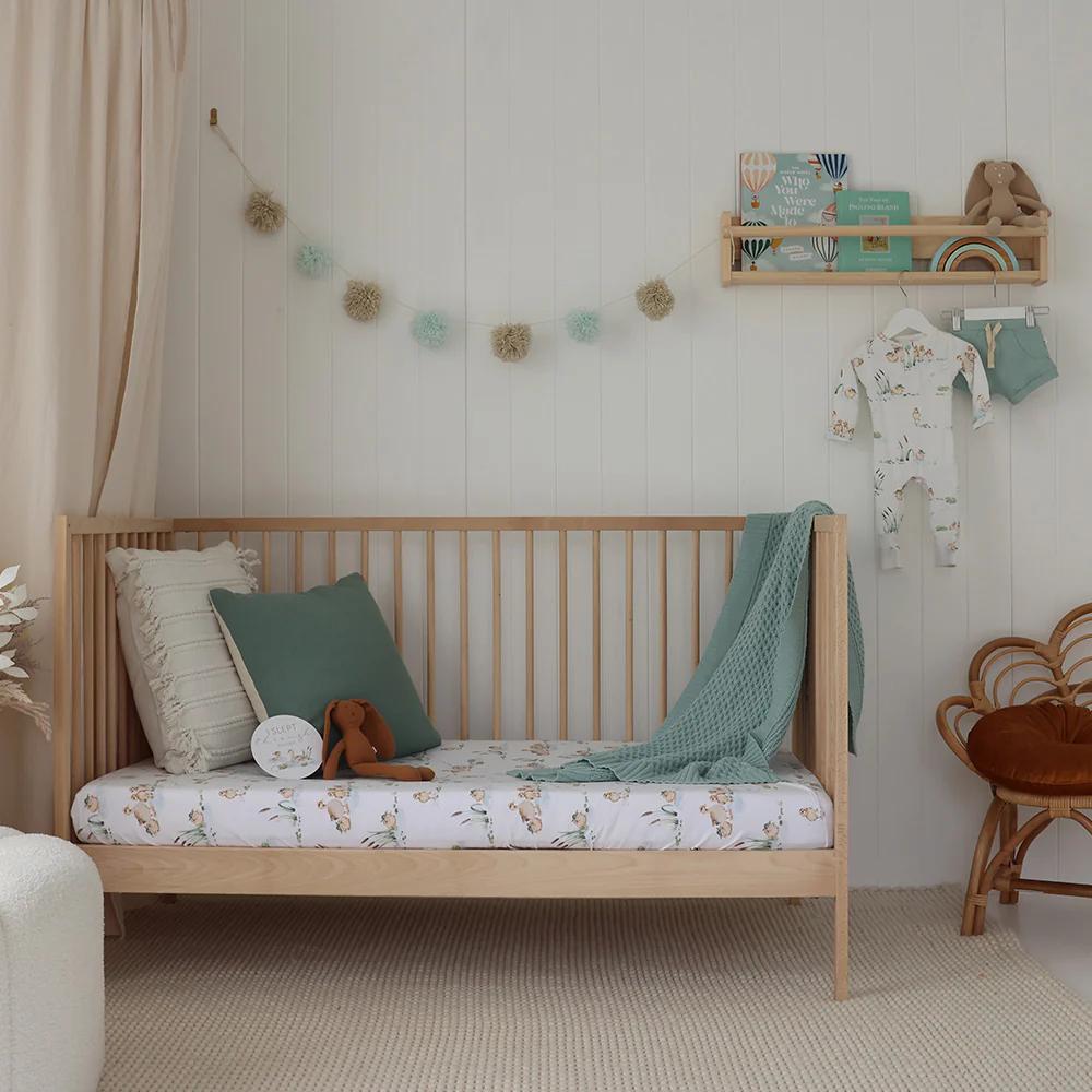 Diamond Knit Baby Blanket - Sage