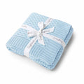 Diamond Knit Baby Blanket - Baby Blue