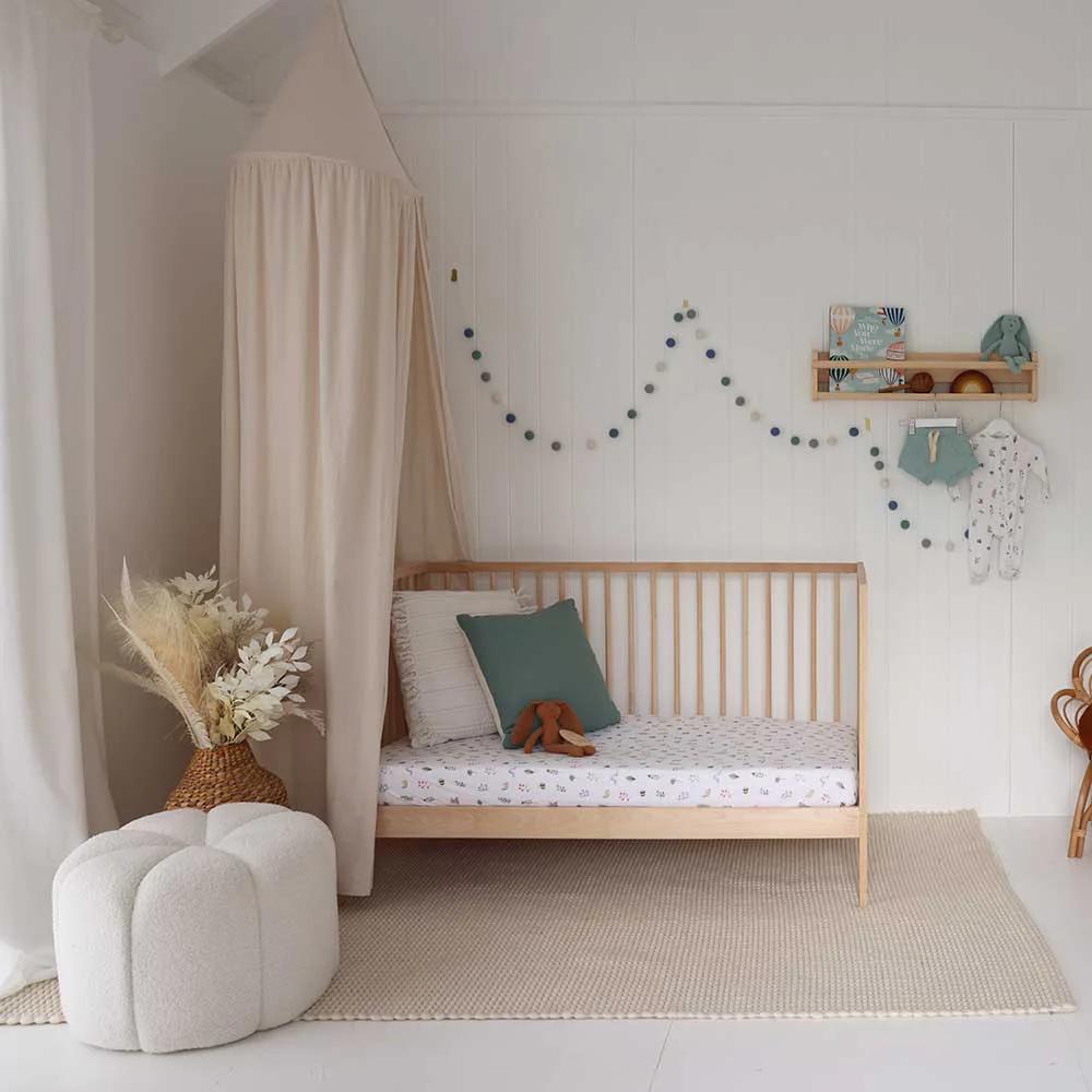 Fitted Cot Sheet - Garden Friends